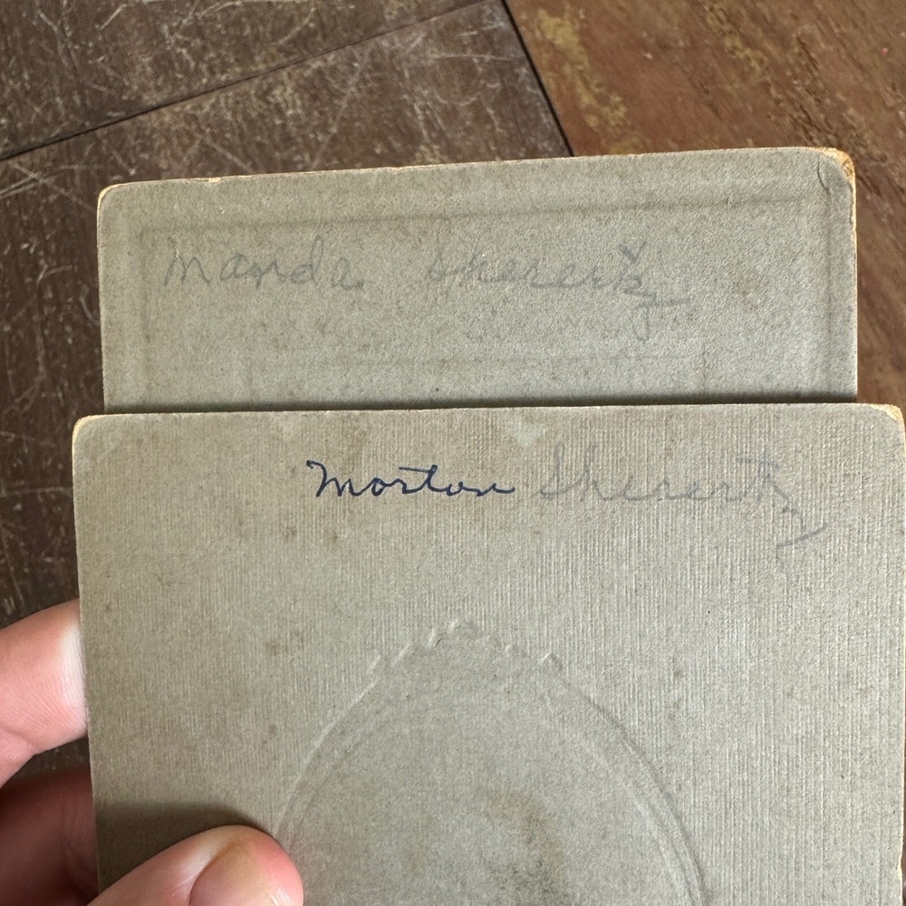 (2) Antique cabinet card Studio Photographs Wilder Studio Marion IL‎ Sherertz - Picture 9 of 9